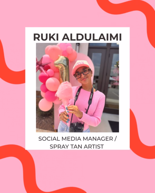 ✨ TAN ATHENS & OCONEE TAN + WELLNESS TEAM SPOTLIGHT ✨  🤎 Meet Ruki Aldulaimi!
☀️ Position: Social Media Manager / Spray Tan Artist  💖 What’s your favorite service or product?
Red light therapy! It’s literally saved my skin and sleep! 🫶🏼 I also LOVE our aftercare products because keeping your glow going is just as important as getting it! ✨  👀 What’s one fun fact about you that people would never guess?
I only tan fewer than 5 times a month! I keep my color SO well and use so many different lotions! 👏🏽  ☕️ What’s your ultimate “perfect day” outside of work?
Running errands with a 7 Brew drink in hand and ending my day with a nice walk! Simple, but perfect! 🤩  Your girl behind the posts AND the glow! 💻✨ So lucky to be part of both the Tan Athens and Oconee Tan + Wellness teams! 🤎☀️